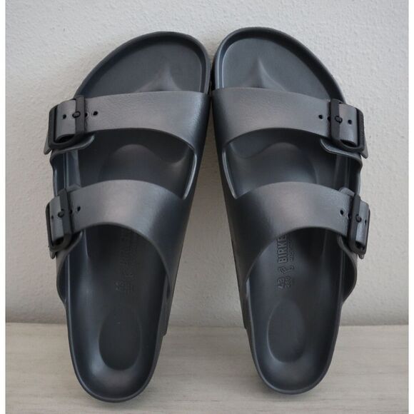 Birkenstock Men's Sz 43 US 10 Anthracite Gray Arizona Essentials EVA Sandals - Picture 2 of 12